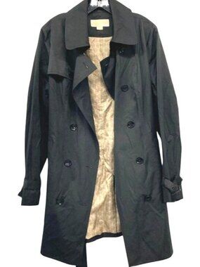 Michael Kors Women's Black Trench Coat W/ Belt Size L